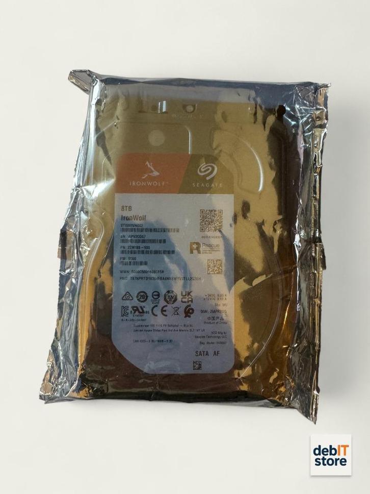 Seagate Ironwolf 8tb NAS HDD (nieuw - garantie) meerdere, Computers en Software, Harde schijven, Nieuw, Desktop, HDD, SATA, Ophalen of Verzenden