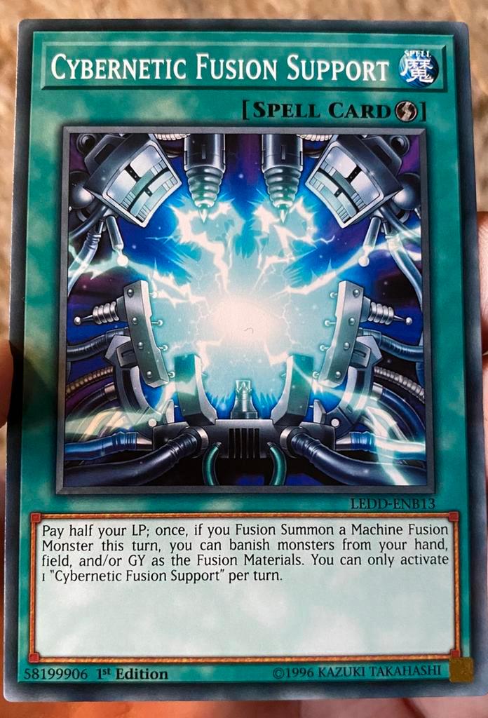 Yu-Gi-Oh! Cybernetic Fusion Support LEDD 1st Edition !, Hobby en Vrije tijd, Verzamelkaartspellen | Yu-gi-Oh!, Zo goed als nieuw