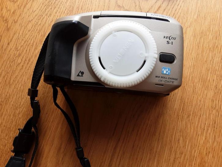 Minolta Vectis S-1 Analoge Camera met Flitser & Lens, Audio, Tv en Foto, Fotocamera's Analoog, Gebruikt, Spiegelreflex, Minolta