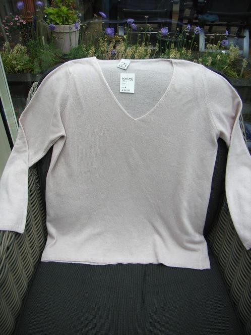 NIEUW kasjmieren V-halstrui 2B/2-BIZ bleekroze mt L+kaartjes, Kleding | Dames, Truien en Vesten, Nieuw, Maat 42/44 (L), Roze, Ophalen of Verzenden