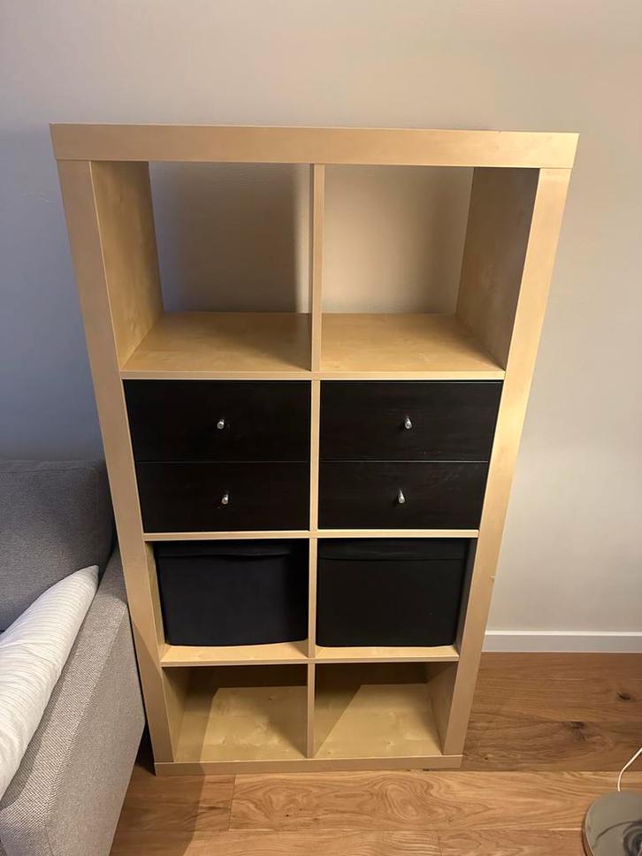 IKEA Kallax kast - 8 vakken, Huis en Inrichting, Kasten | Boekenkasten, Gebruikt, 50 tot 100 cm, 100 tot 150 cm, 25 tot 50 cm