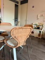 Ronde eettafel met 4 stoelen ikea, Huis en Inrichting, Tafels | Eettafels, Ophalen, Zo goed als nieuw, Rond, 100 tot 150 cm