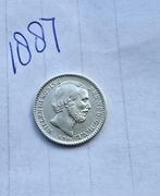 Willem III Dubbeltje 1887, Postzegels en Munten, Munten | Nederland, Koning Willem III, Zilver, Ophalen of Verzenden, 10 cent