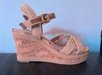 Dune London Kelisa Sandalen - Braided Upper Wedge - Maat 38, Verzenden, Beige, Sandalen of Muiltjes, Zo goed als nieuw