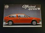 Brochure Alfa Romeo Alfasud Sprint 1976, Ophalen of Verzenden