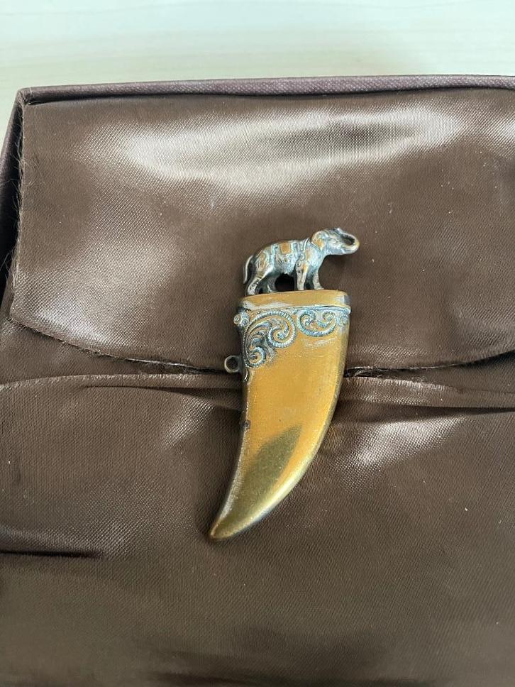 Vesta case slagtand, Antiek en Kunst, Antiek | Goud en Zilver, Verzenden