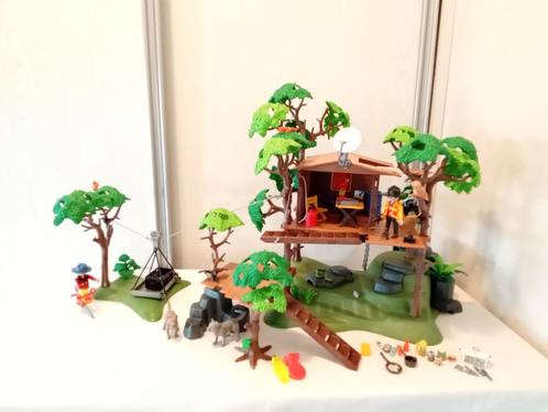 Playmobil 3217 expeditie kamp met boomhut compleet, Kinderen en Baby's, Speelgoed | Playmobil, Zo goed als nieuw, Complete set