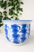 Mooie porceleine cachépot / bloempot, Rond, Ophalen of Verzenden, Zo goed als nieuw, Minder dan 25 cm