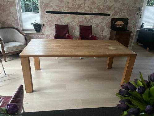 Houten eettafel, Huis en Inrichting, Tafels | Eettafels, Gebruikt, 50 tot 100 cm, 150 tot 200 cm, Vijf personen of meer, Rechthoekig