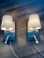 2 Nachtlampjes met Dubbele Verlichting, Ophalen, Gebruikt, Metaal