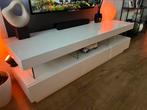 Luxe hoogglans wit tv-meubel – strak, modern & praktisch!, Ophalen, 150 tot 200 cm, Zo goed als nieuw, Glas