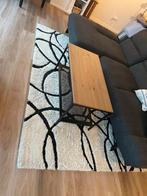 Hoekbank, salontafel en vloerkleed – los of met korting, Ophalen, Zwart, 200 cm of meer, Zo goed als nieuw