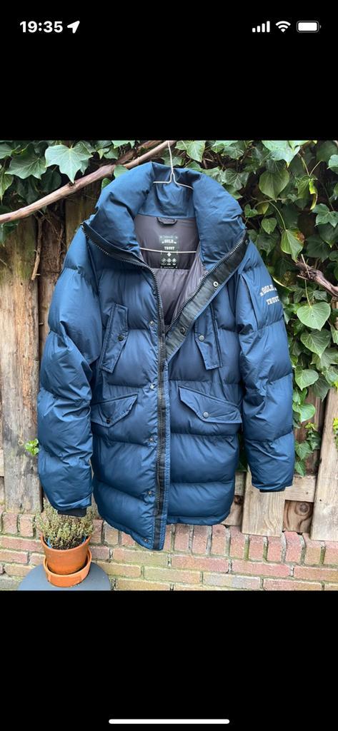 In gold we trust parka winterjas xs 34, Kleding | Dames, Jassen | Winter, Zo goed als nieuw, Maat 34 (XS) of kleiner, Blauw, Ophalen of Verzenden