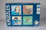 Vintage Kuifje puzzel/puzzle TinTin (4x in doos), Verzamelen, Stripfiguren, Boek of Spel, Ophalen of Verzenden, Zo goed als nieuw