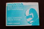 Honda CBR1000F 1992 motorrad fahrer handbuch CBR 1000 Dual, Ophalen of Verzenden, Honda