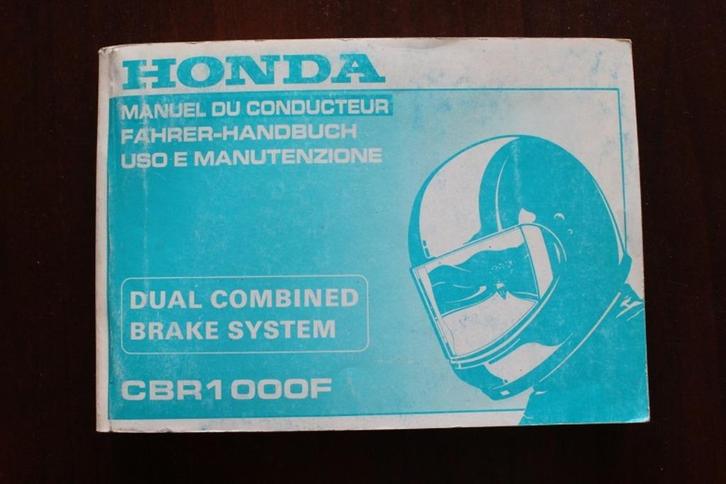 Honda CBR1000F 1992 motorrad fahrer handbuch CBR 1000 Dual, Motoren, Handleidingen en Instructieboekjes, Honda, Ophalen of Verzenden