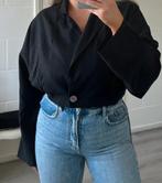 Pull&Bear cropped zwarte blazer met knoopsluiting en stretch, Kleding | Dames, Zwart, Ophalen of Verzenden, Zo goed als nieuw