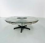 Italian Rotating Coffee Table designed for Prada, 1990s., Ophalen, Gebruikt, Rond, Glas