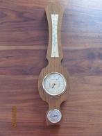 VINTAGE hout BAROMETER weerstation BANJO jaren 50 - 60 IZGS, Ophalen of Verzenden, Zo goed als nieuw, Barometer