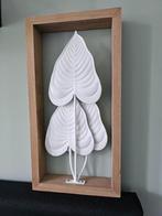 HOUTEN FRAME met WIT METALEN BLADEREN, Ophalen of Verzenden, Gebruikt