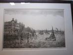 Willemskade R.dam, Lijnets Mus. L en VK HBIJL Met glasschade, Antiek en Kunst, Kunst | Etsen en Gravures, Ophalen of Verzenden