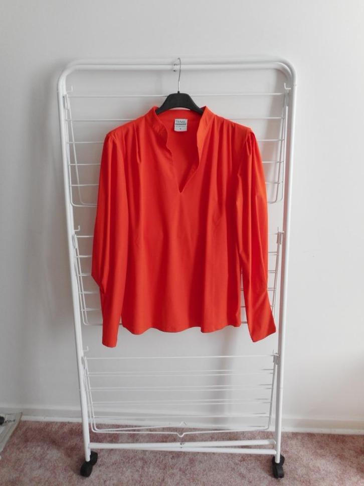 Nieuwe leuke travelstof helder oranje top Maicazz mt M, Kleding | Dames, Tops, Nieuw, Maat 38/40 (M), Oranje, Lange mouw, Ophalen of Verzenden