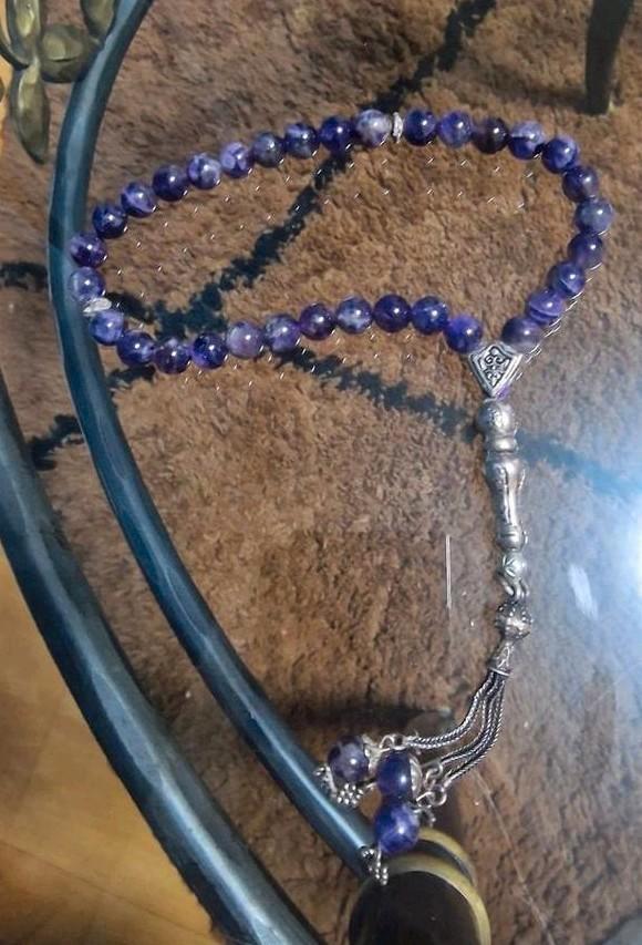 Turkse Keting met Bieden!, Sieraden, Tassen en Uiterlijk, Armbanden, Zo goed als nieuw, Overige materialen, Paars, Met bedels of kralen