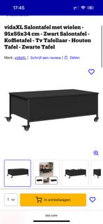 Vida XL Salontafel zwart, Ophalen, Rond, Nieuw, 50 tot 100 cm