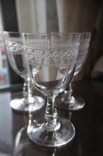 Antieke Baccarat Frankrijk wijnglazen c 1905 set van 3, Ophalen of Verzenden