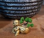 Miniatuur bonsai boompje in Boeddha pot, schaal 1:12, Ophalen of Verzenden, Nieuw, Decoratie