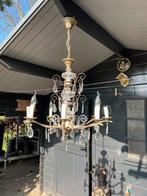 2 antieke kroonluchters een met 5 en een met 8 lampen, Huis en Inrichting, Lampen | Kroonluchters, Ophalen, Gebruikt, Glas, Frans renaissance
