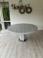 Te koop mooie ronde tafel gemaakt van 2 lagen steigerhout, 100 tot 150 cm, 100 tot 150 cm, Rond, Scandinavische
