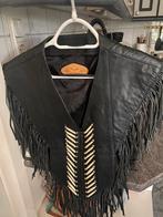 Country leren  poncho, Ophalen of Verzenden, Zo goed als nieuw, Maat 38/40 (M), Zwart