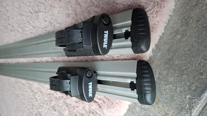 Thule Wingbar dakdragers voor open dakrails., Auto diversen, Dakdragers, Gebruikt, Ophalen
