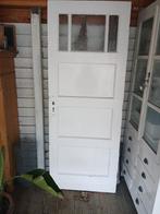 Jaren 30 Paneeldeur met Glas - Opknapper, Doe-het-zelf en Verbouw, Deuren en Horren, Ophalen, Gebruikt, 80 tot 100 cm, Binnendeur
