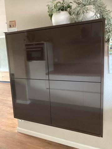 Wandkast 125 x 125 Hoogglans bruin beschikbaar voor biedingen