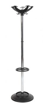 Staande kapstok ( nieuw ) Chroom, 8 haken, paraplubak, VST, Nieuw, Ophalen of Verzenden, Industriestraat 5