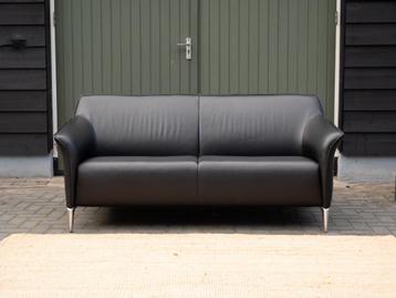 Leolux Mayon | 2,5-zits Leren design bank | Zwart beschikbaar voor biedingen