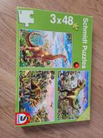 Dino Puzzel - Schmidt - 3 x 48 stukjes, Ophalen of Verzenden, Meer dan 50 stukjes, Zo goed als nieuw, 4 tot 6 jaar