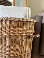 Hoge mand rotan gevlochten vintage, Huis en Inrichting, Ophalen of Verzenden, Zo goed als nieuw, Rond, Riet