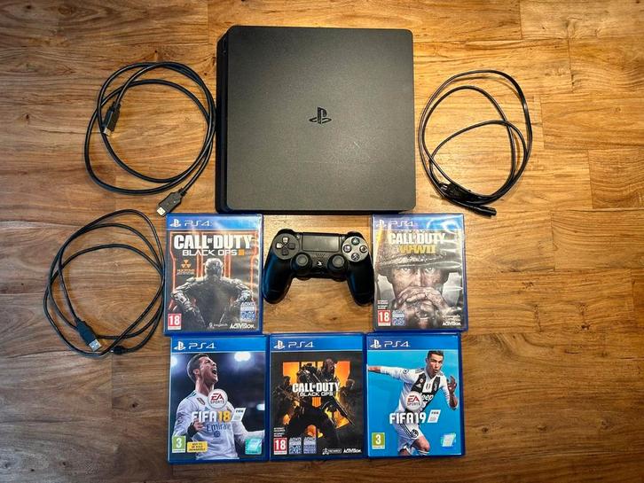 Playstation 4 Slim 1TB + Controller - Compleet!, Spelcomputers en Games, Spelcomputers | Sony PlayStation 4, Gebruikt, Slim, 1 TB