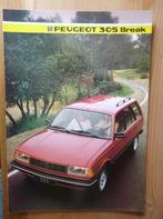 Peugeot 305 Break / Estate, brochure voor het modeljaar 1985, Verzenden, Gelezen, Peugeot