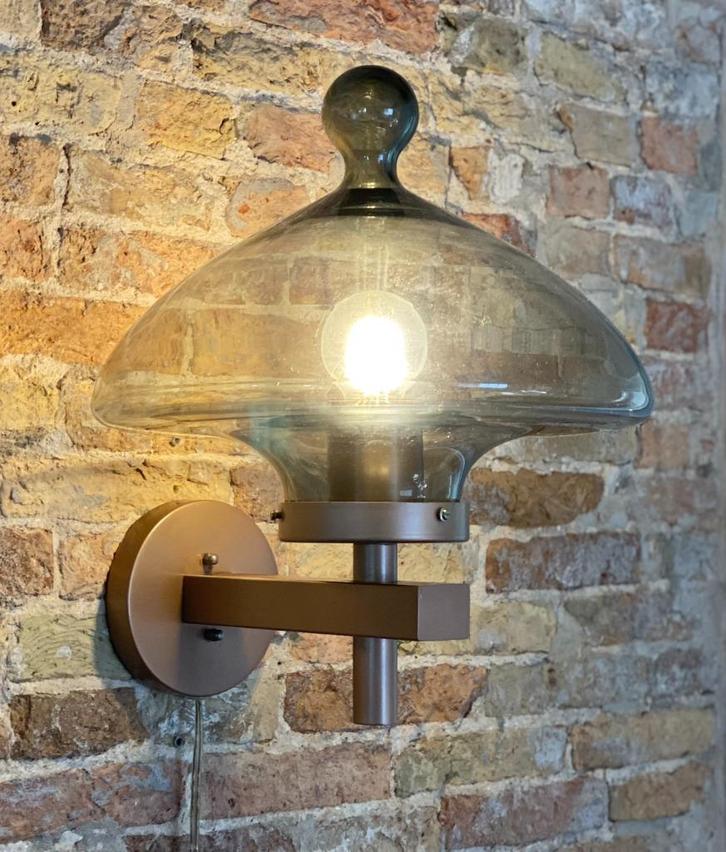 Dutch Design Troubadour Raak Amsterdam 1960s, Huis en Inrichting, Lampen | Wandlampen, Gebruikt, Glas, Metaal, Ophalen