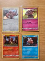 Detective pikachu pokemonkaarten 4 stuks, Ophalen of Verzenden, Gebruikt, Meerdere kaarten