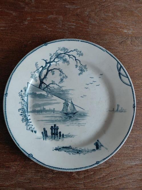 te koop prachtig wandbord met blauwe decoraties, Antiek en Kunst, Antiek | Wandborden en Tegels, Ophalen of Verzenden