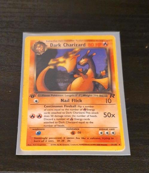 Dark Charizard 1st Edition, Hobby en Vrije tijd, Verzamelkaartspellen | Pokémon, Gebruikt, Meerdere kaarten, Ophalen of Verzenden