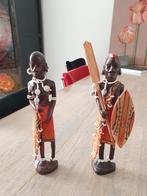 Afrikaanse houten beeldjes Masai Mara ,22cm hoog., Ophalen of Verzenden