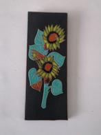 vintage keramieke wandplaquette met afbeelding zonnebloemen, Antiek en Kunst, Antiek | Keramiek en Aardewerk, Ophalen