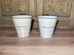 Set van twee emaille emmers Groenten & Aardappelen, Ophalen of Verzenden
