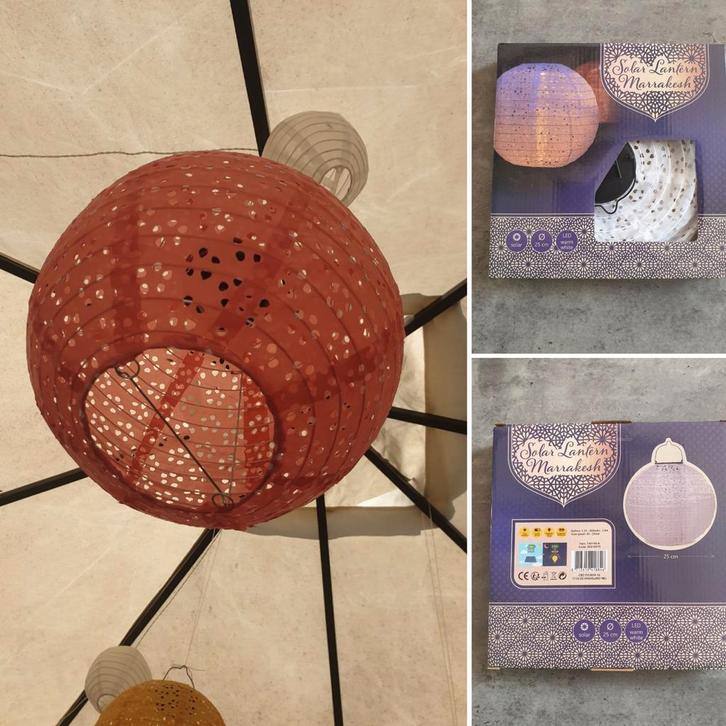 Solar Lantaarn Marrakesh, Huis en Inrichting, Lampen | Hanglampen, Nieuw, Minder dan 50 cm, Ophalen of Verzenden
